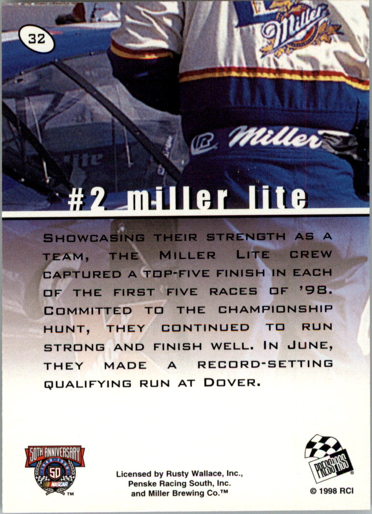 1998 Press Pass Stealth Racing Card Pick (Inserts) - Bild 13 von 34