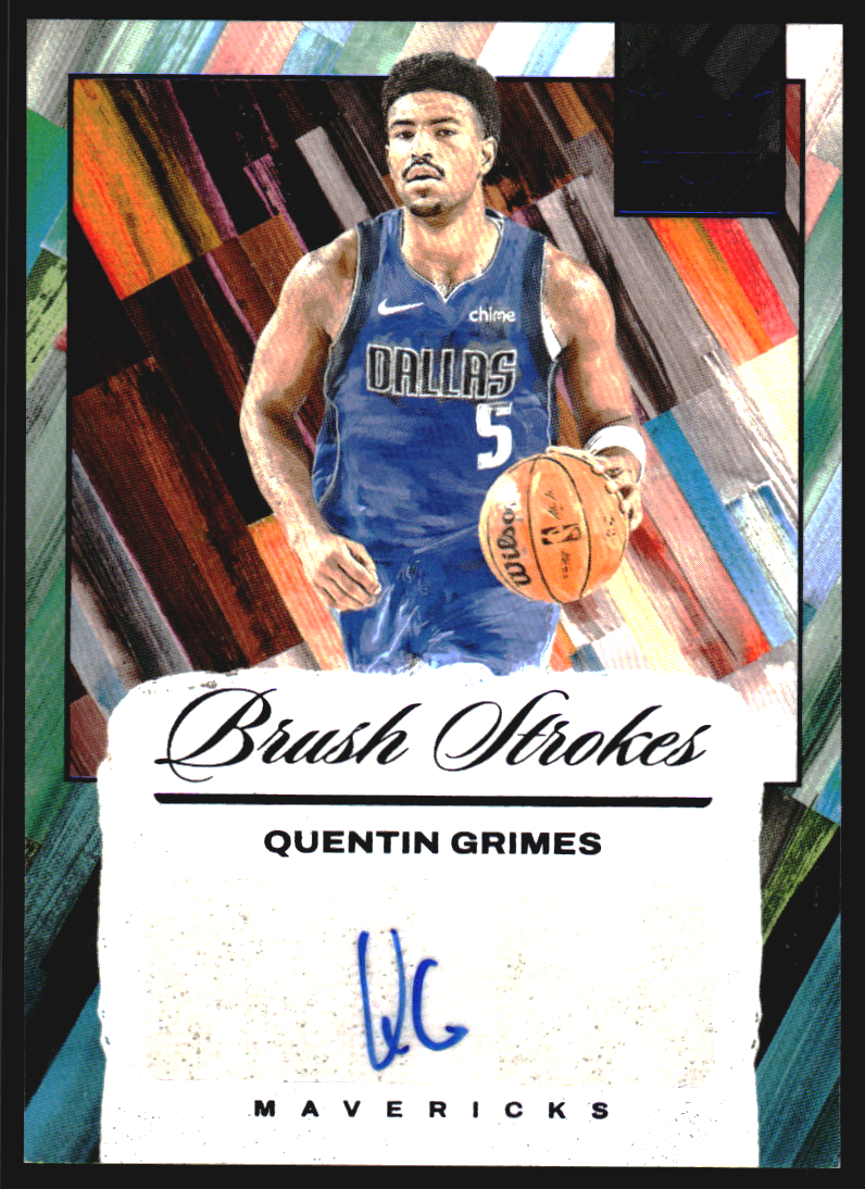 2024-25 Court Kings Brush Strokes Autographs Sapphire #29 Quentin Grimes/25