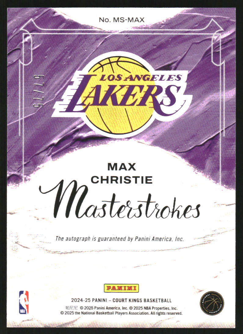 2024-25 Court Kings Masterstrokes Ruby #22 Max Christie