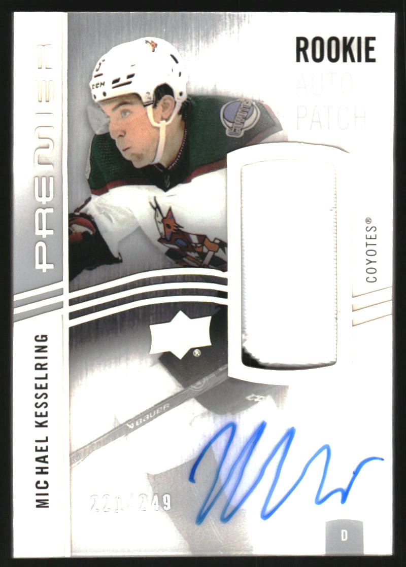 2023-24 Upper Deck Premier Acetate Rookie Patch Autographs #ARKE Michael Kesselring Auto Patch /249