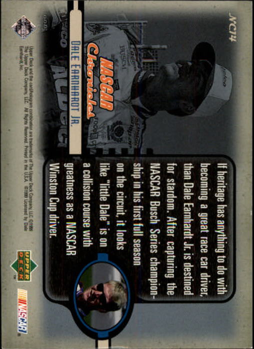 1999 Upper Deck Road to the Cup NASCAR Chronicles #NC14 Dale Earnhardt Jr. back image