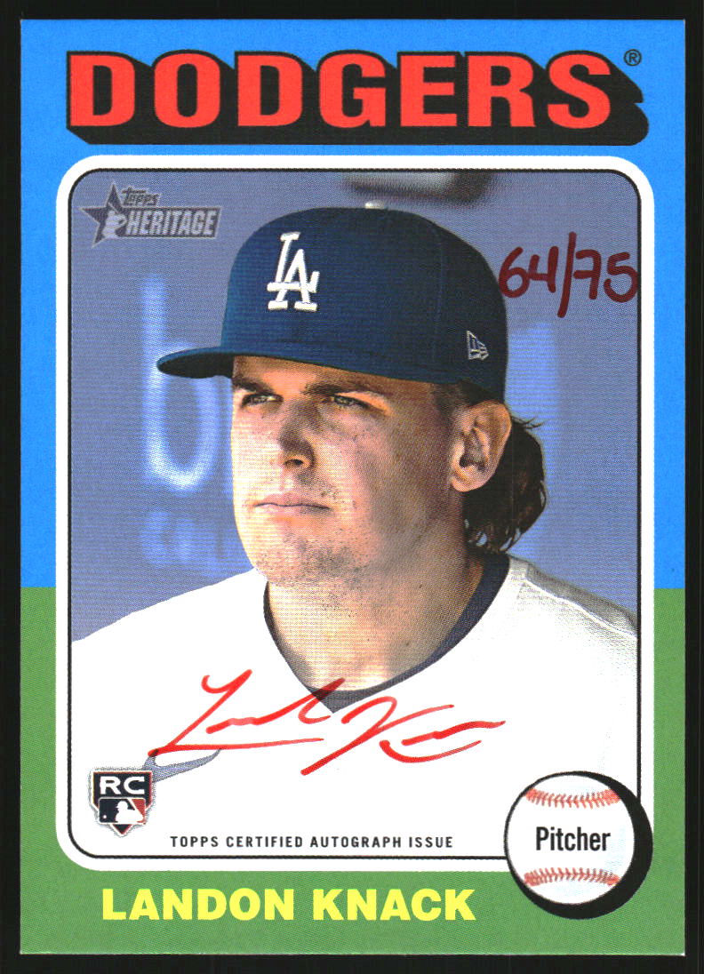 2024 Topps Heritage Real One Autographs Red Ink #ROALK Landon Knack HN Auto /75