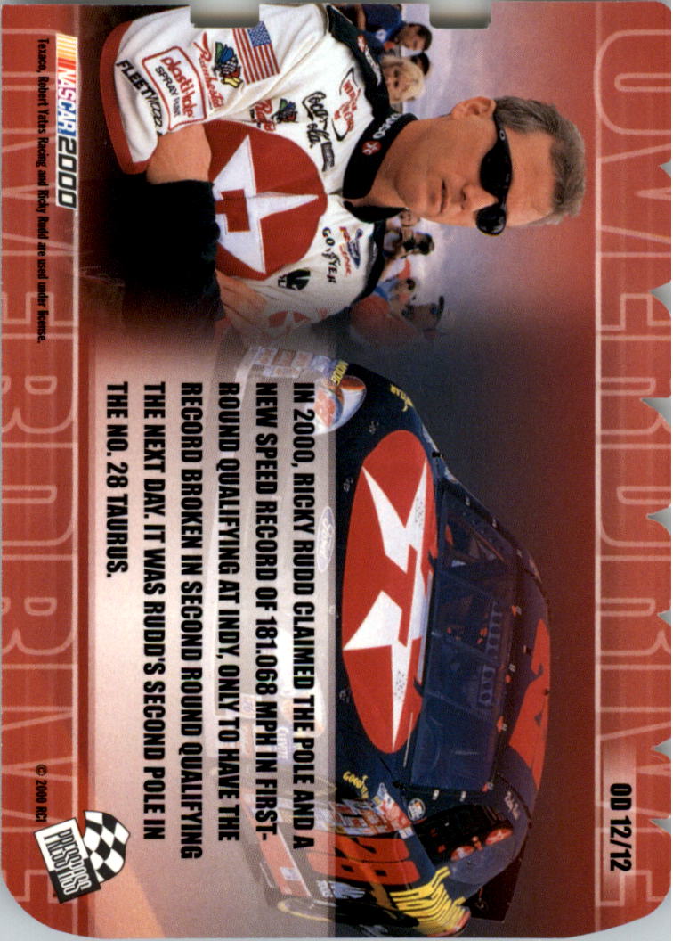 2000 Press Pass Optima Overdrive #OD12 Ricky Rudd back image