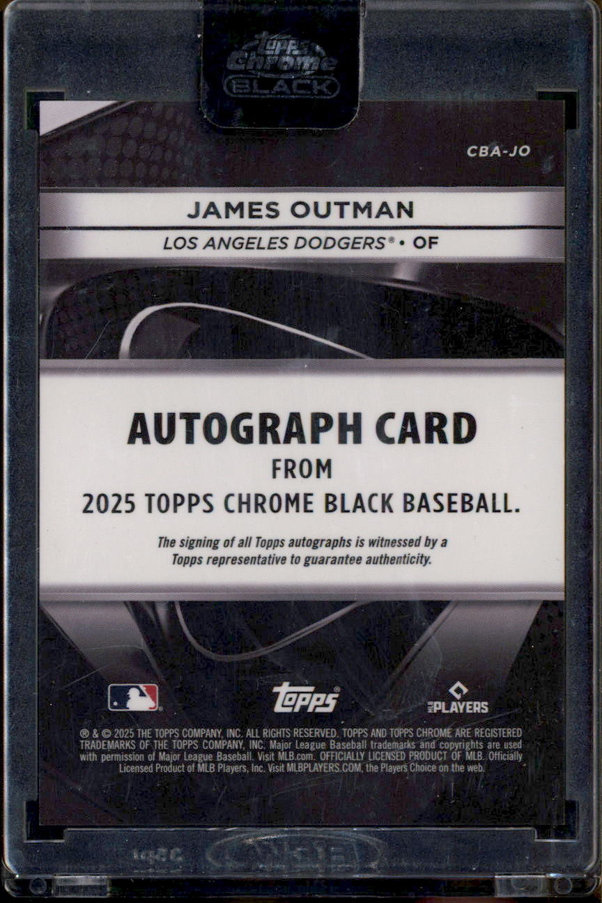 2025 Topps Chrome Black Autographs Gold Mini-Diamond Refractors #CBAJO James Outman