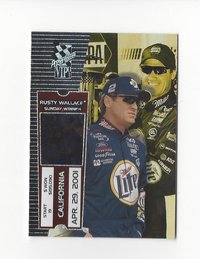 2001 VIP Explosives #26 Rusty Wallace SM