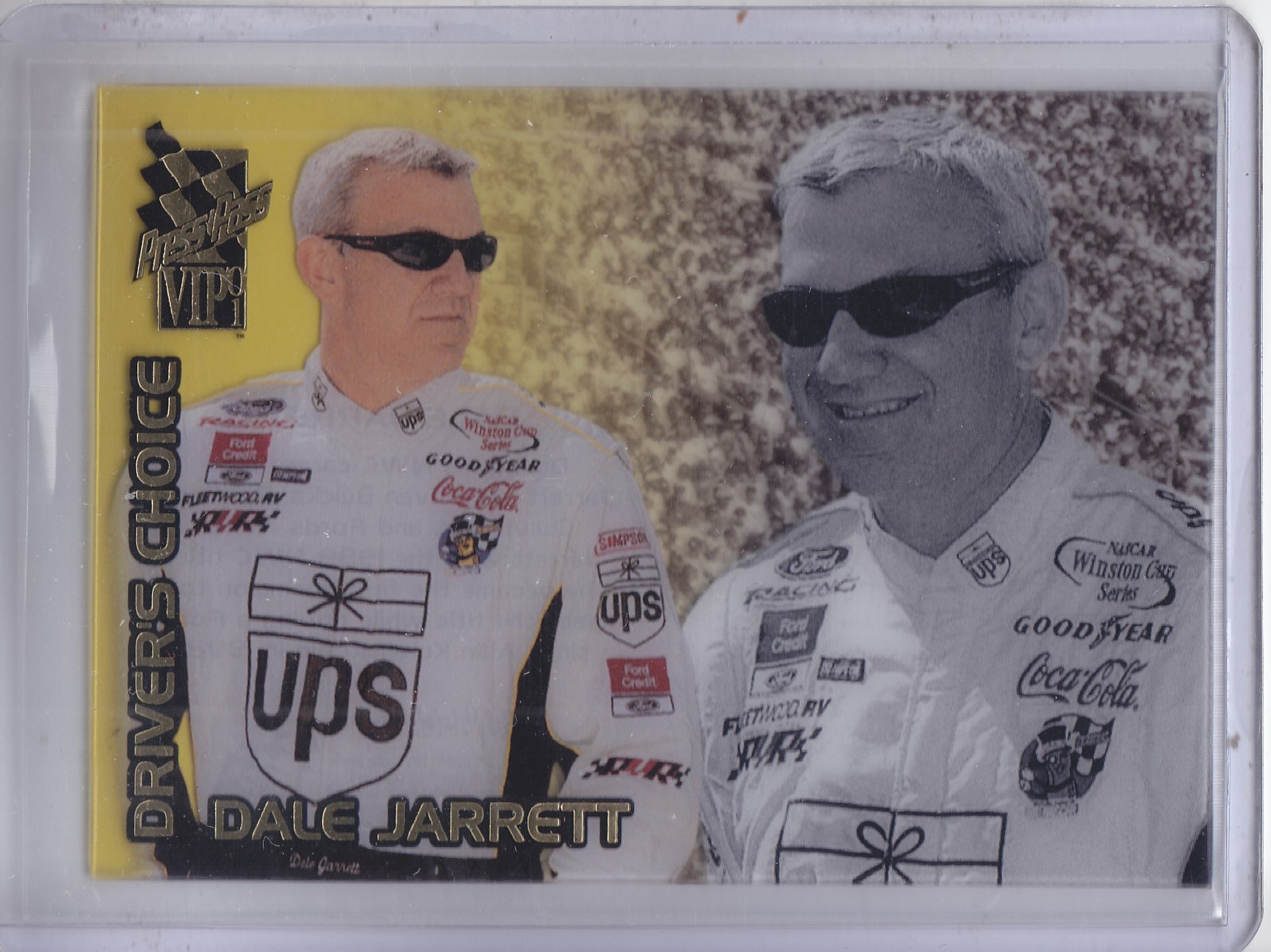2001 VIP Driver's Choice Transparent #DC2 Dale Jarrett