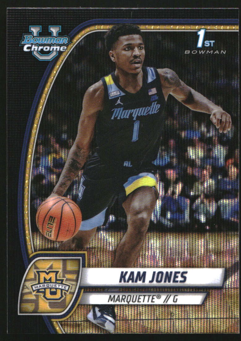 2024-25 Bowman Chrome University Black Wave Refractors #39 Kam Jones