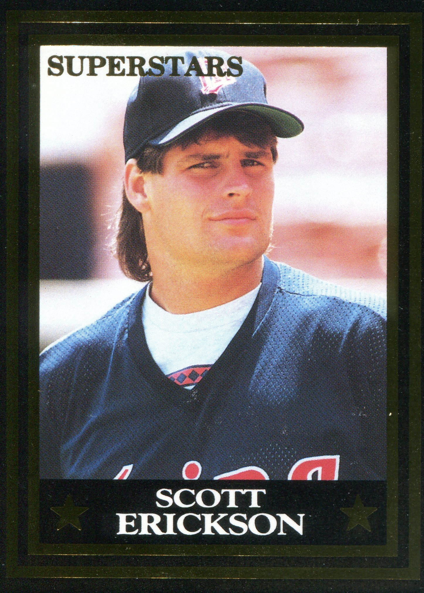 1992 Superstars Black Gold Foil Baseball Card #92-12 Scott Erickson ...