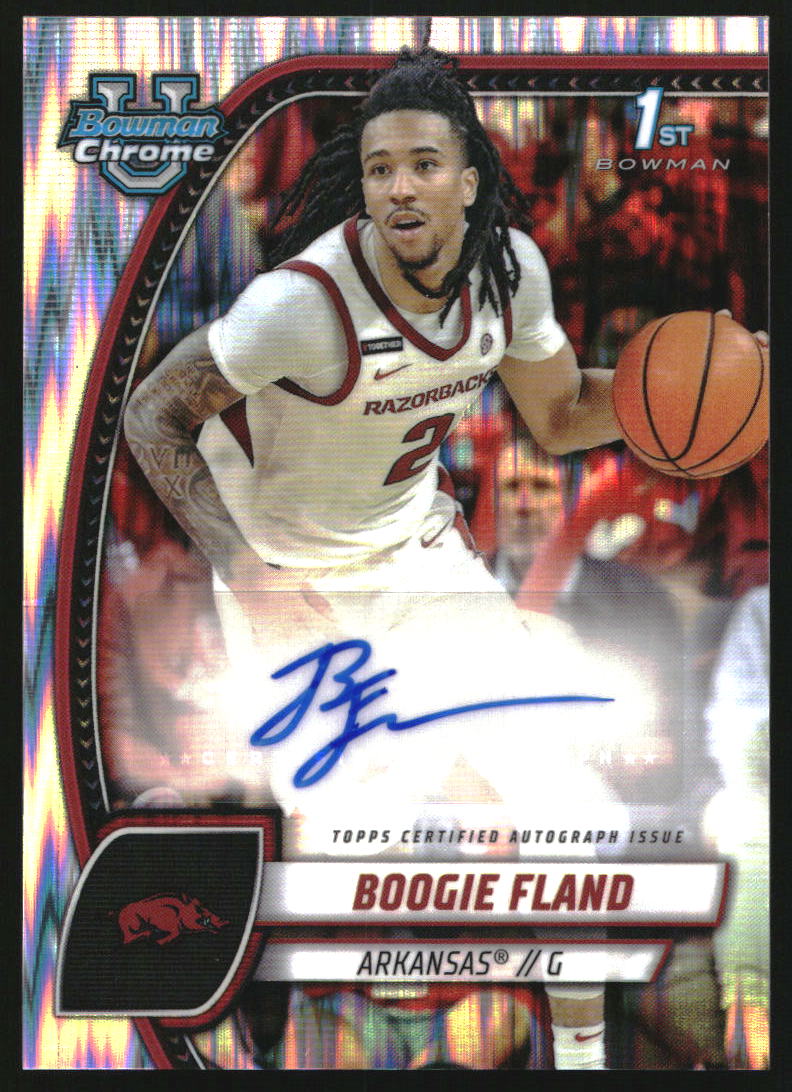 Boogie Fland #11 2024-25 Bowman University Chrome Basketball Base Prospects Autographs