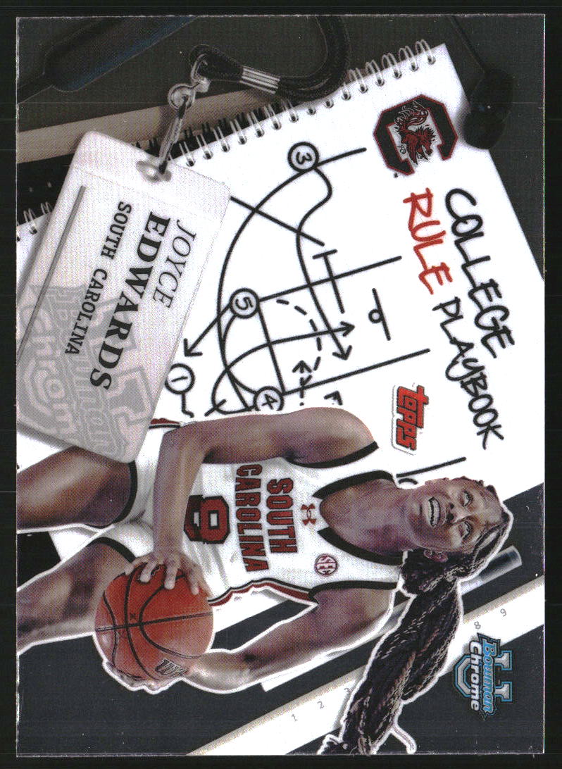 2024-25 Bowman Chrome University College Rule Playbook #CRP22 Joyce Edwards