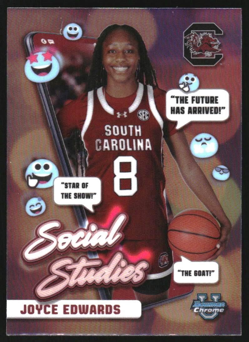 2024-25 Bowman Chrome University Social Studies Refractors #SS21 Joyce Edwards