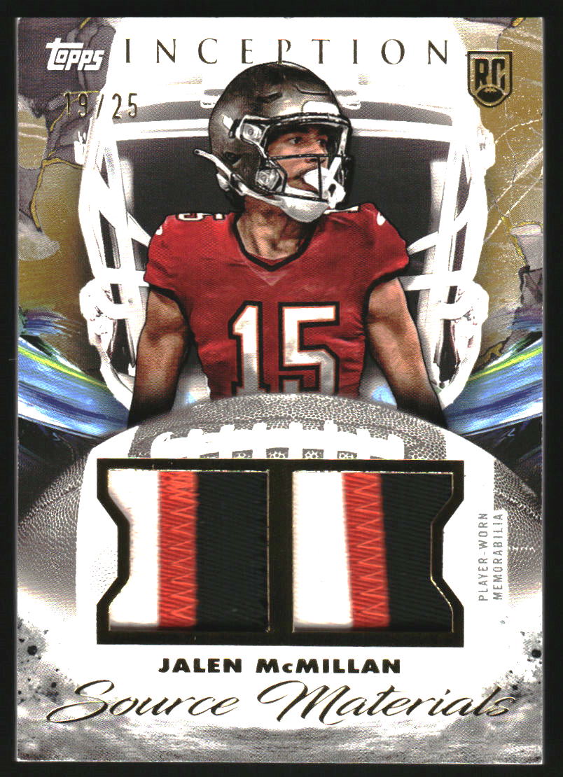 2024 Topps Inception Source Materials Gold #SMJM Jalen McMillan Jersey /25