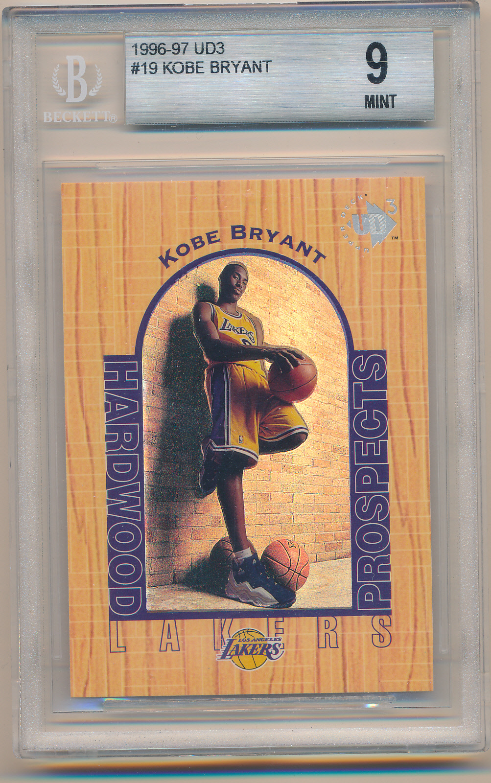 1996-97 UD3 #19 Kobe Bryant BGS 9 MINT Z27180