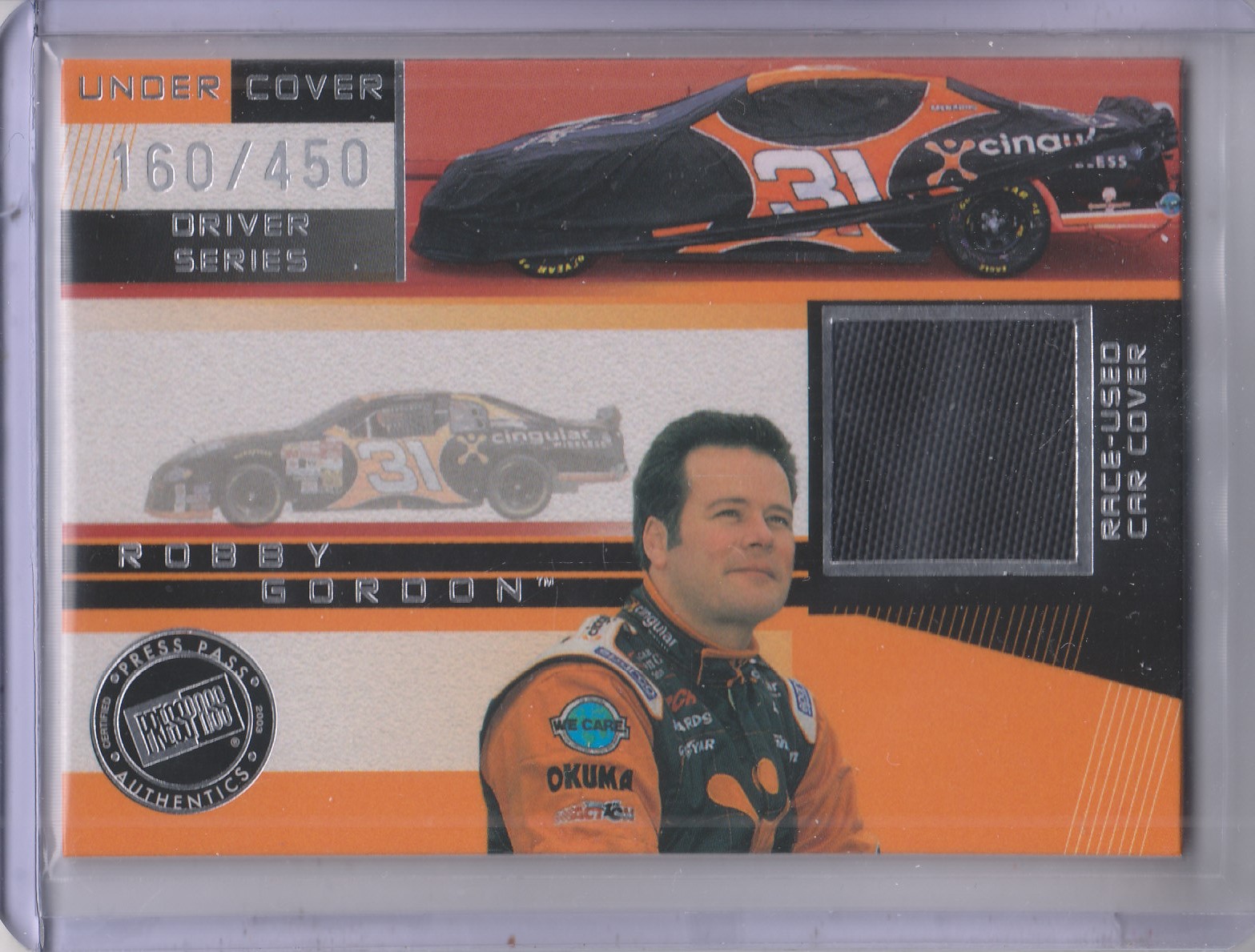 2003 Press Pass Eclipse Under Cover Driver Silver #UCD12 Robby Gordon