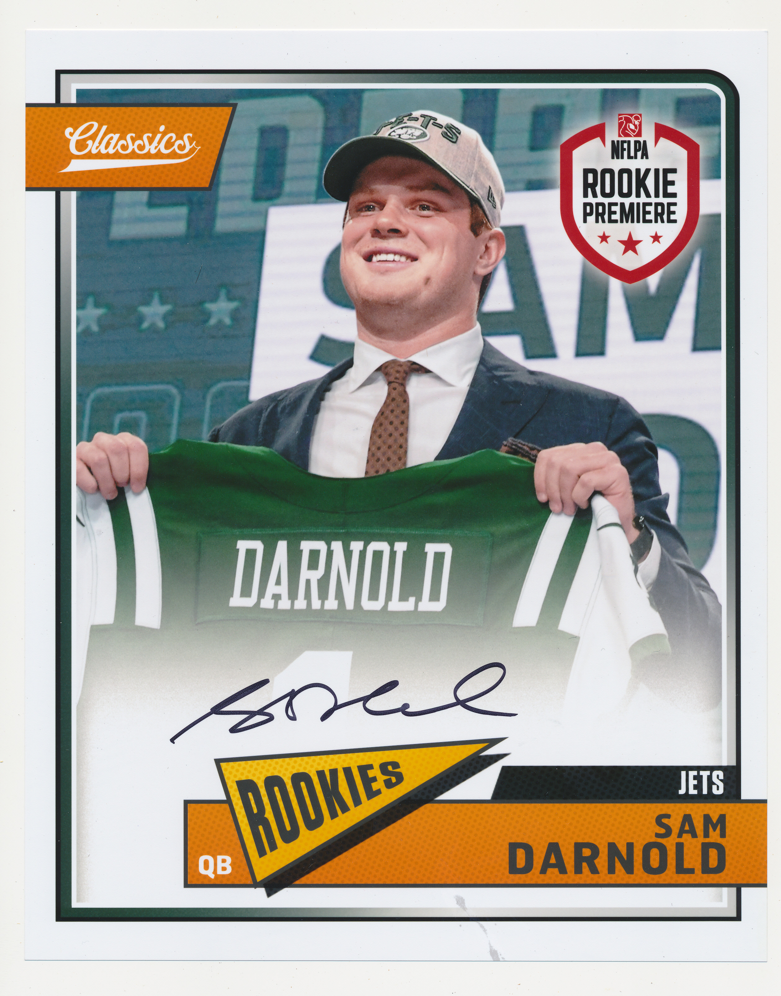 2018 Panini Rookie Premier Sam Darnold 8x10 Autograph Jets