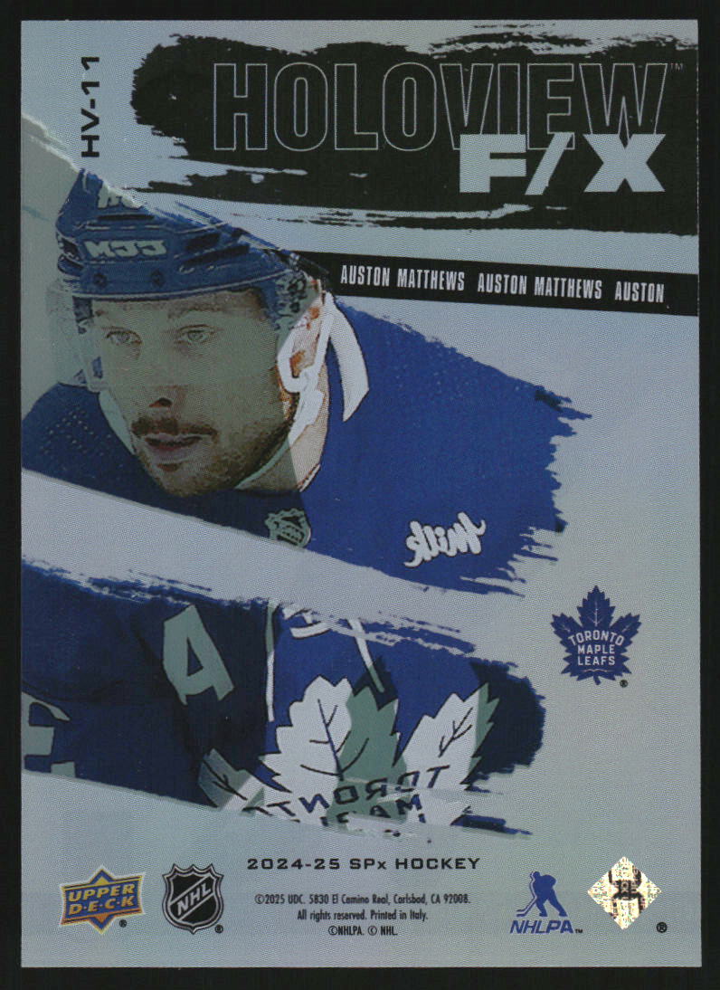 2024-25 SPx Holoview F/X #HV11 Auston Matthews