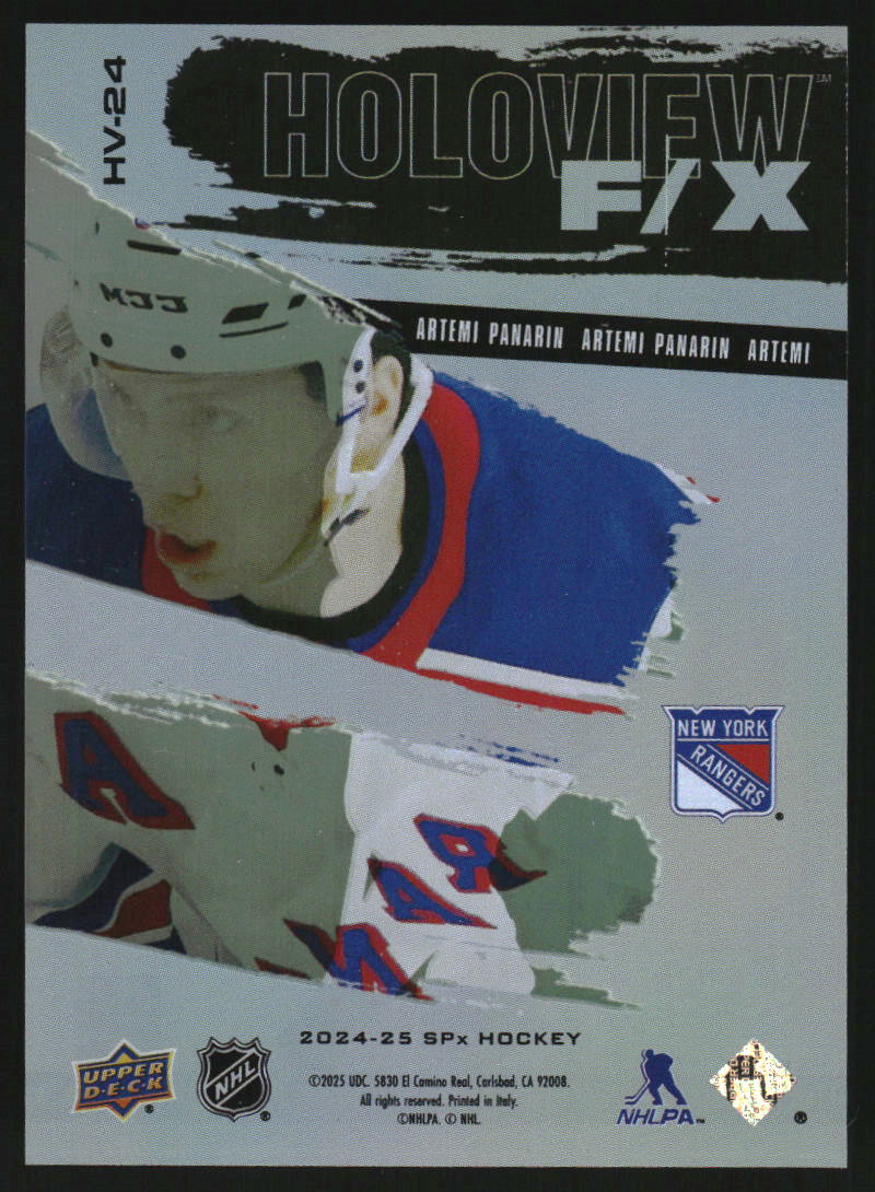2024-25 SPx Holoview F/X #HV24 Artemi Panarin