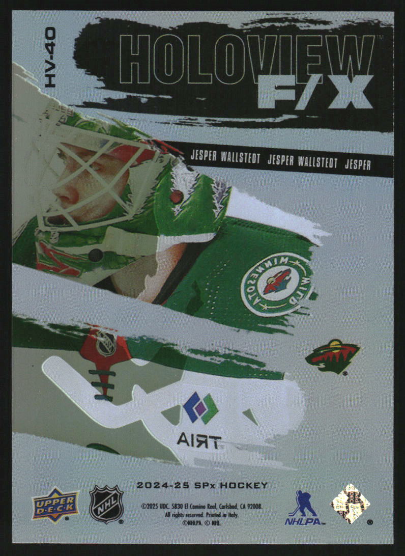 2024-25 SPx Holoview F/X #HV40 Jesper Wallstedt