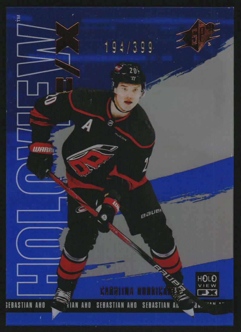 2024-25 SPx Holoview F/X Blue #HV18 Sebastian Aho