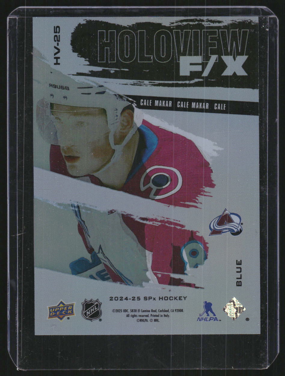 2024-25 SPx Holoview F/X Blue #HV25 Cale Makar /399