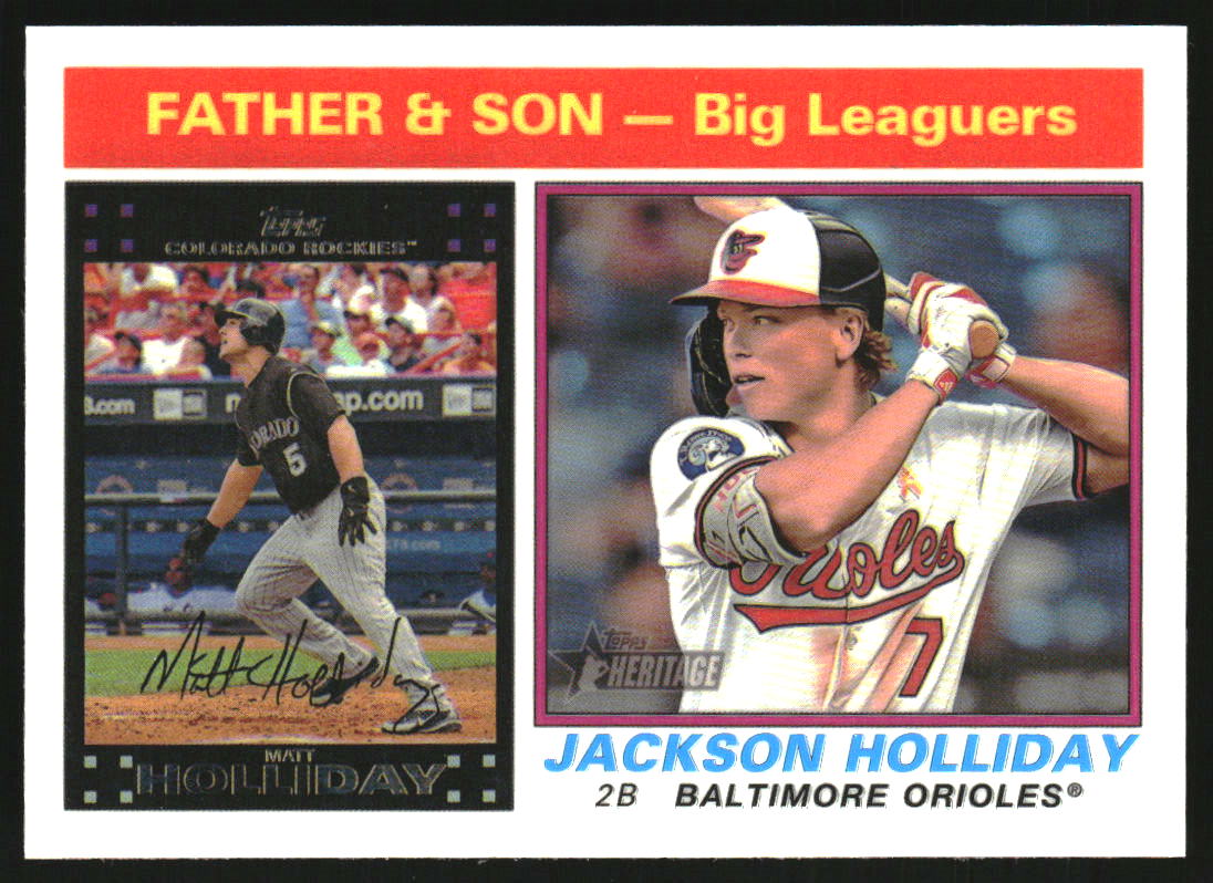2025 Topps Heritage Chrome #66 Matt Holliday/Jackson Holliday