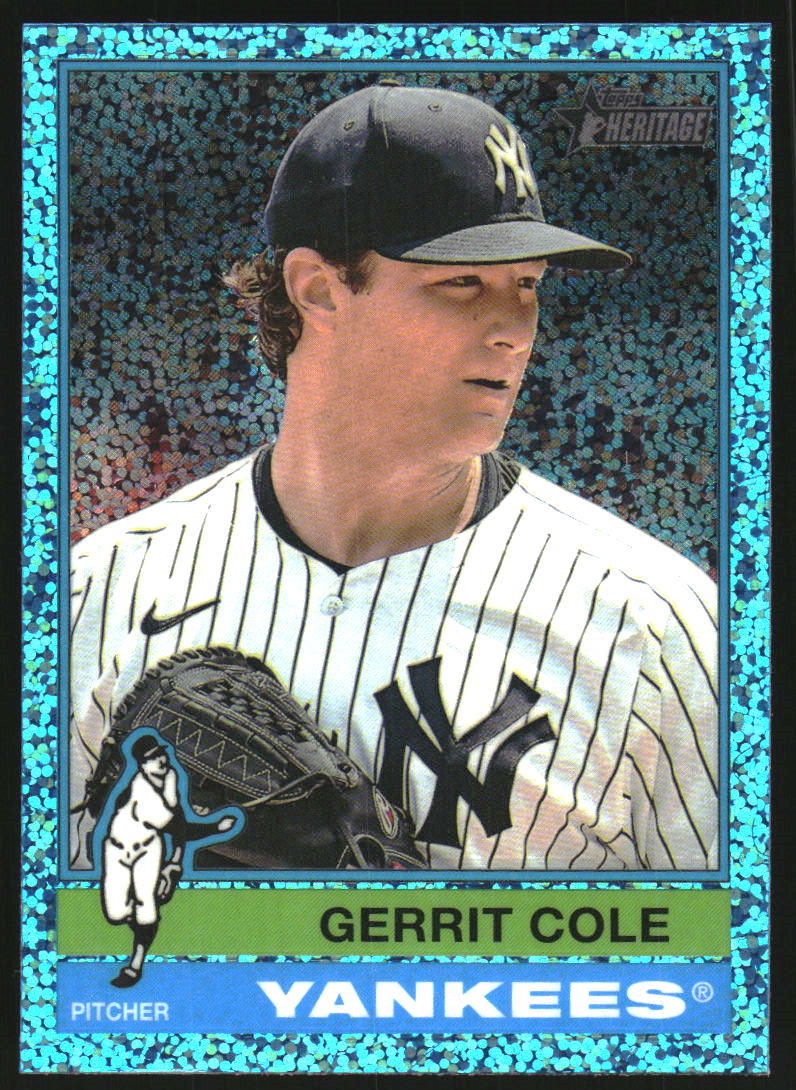 2025 Topps Heritage Chrome Light Blue Sparkle Refractors #394 Gerrit Cole