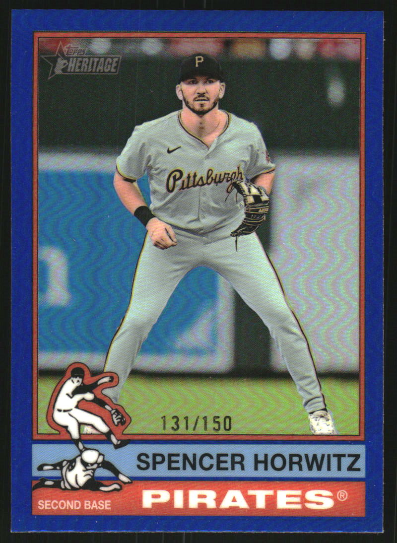 2025 Topps Heritage Chrome Blue Refractors #75 Spencer Horwitz /150