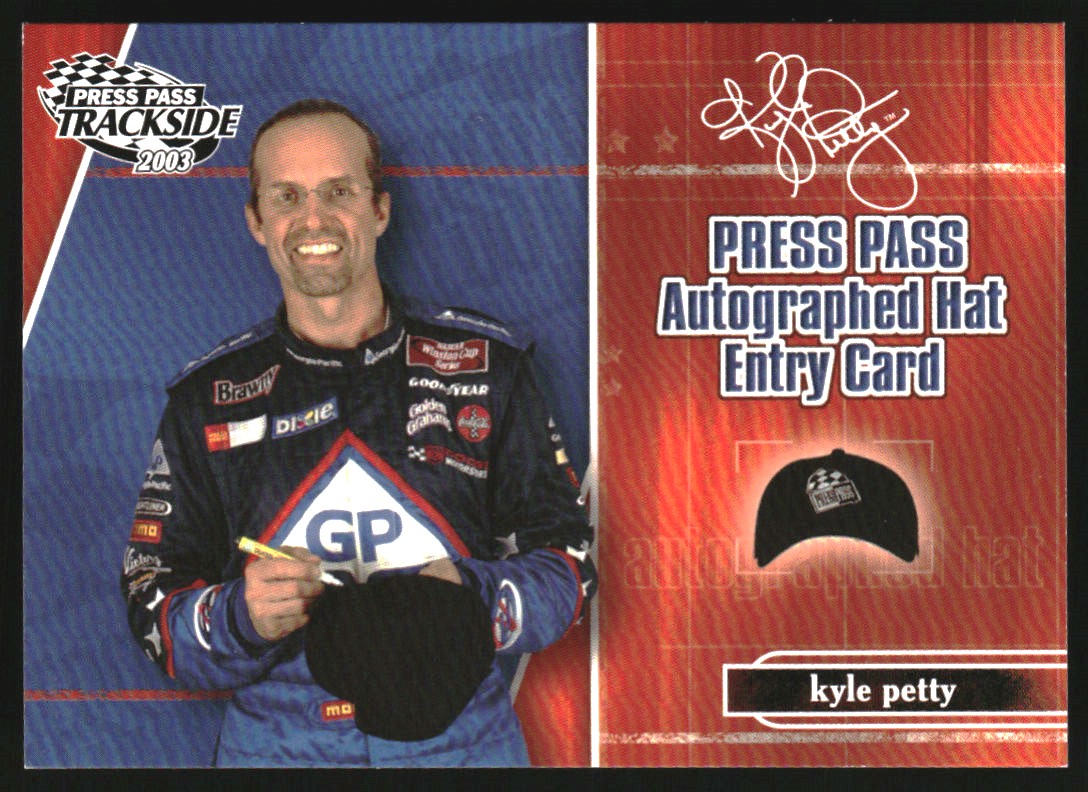 2003 Press Pass Trackside Hat Giveaway #PPH23 Kyle Petty