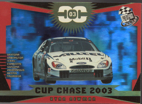 2003 Press Pass Cup Chase #CCR12 Ryan Newman WIN