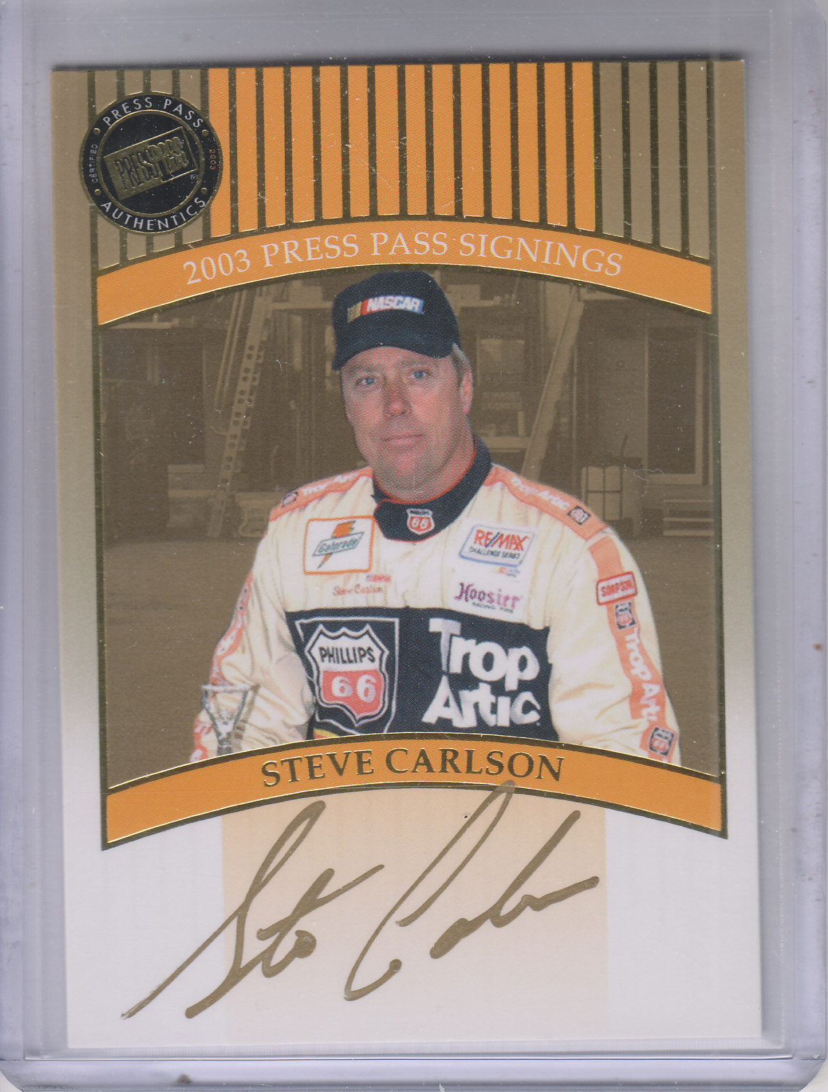 2003 Press Pass Signings Gold #13 Steve Carlson O/P/S/T/V