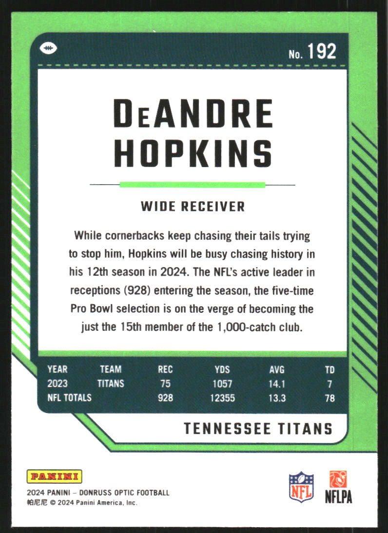 2024 Donruss Optic #192 DeAndre Hopkins