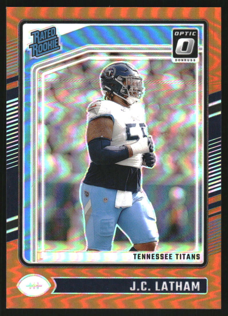 2024 Donruss Optic Orange #234 JC Latham RR /249 on Fanatics Collect