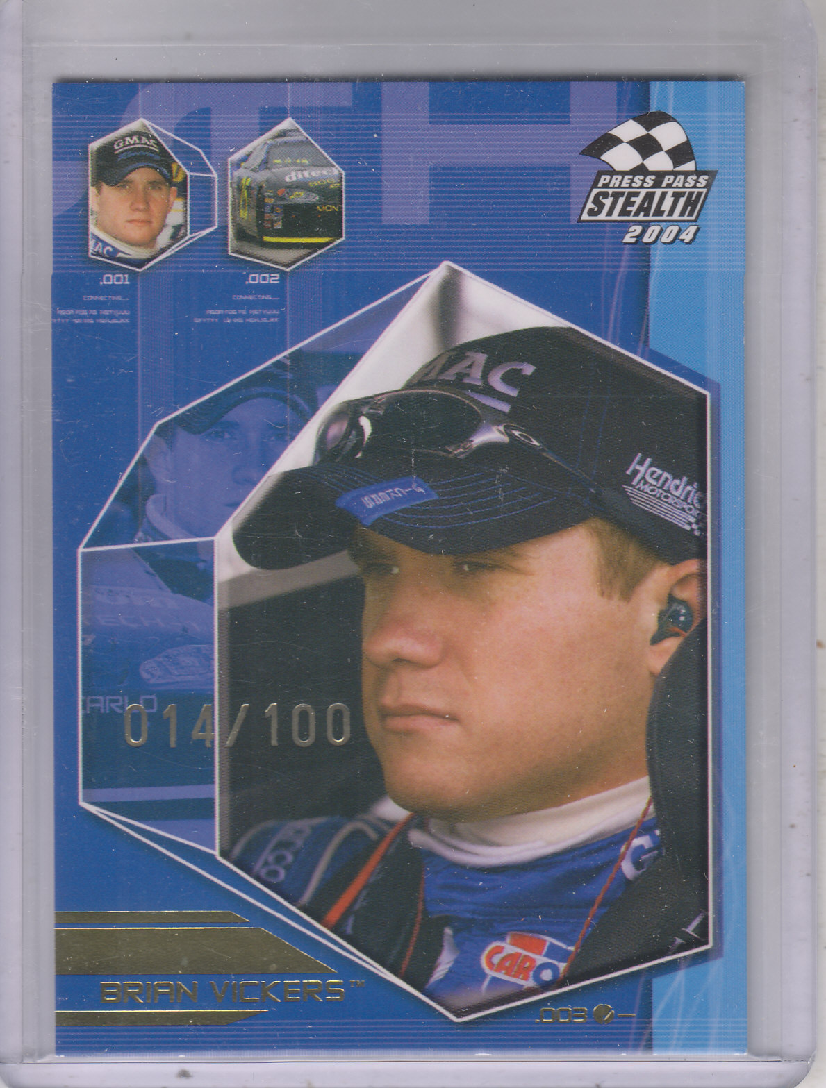 2004 Press Pass Stealth X-Ray #24 Brian Vickers