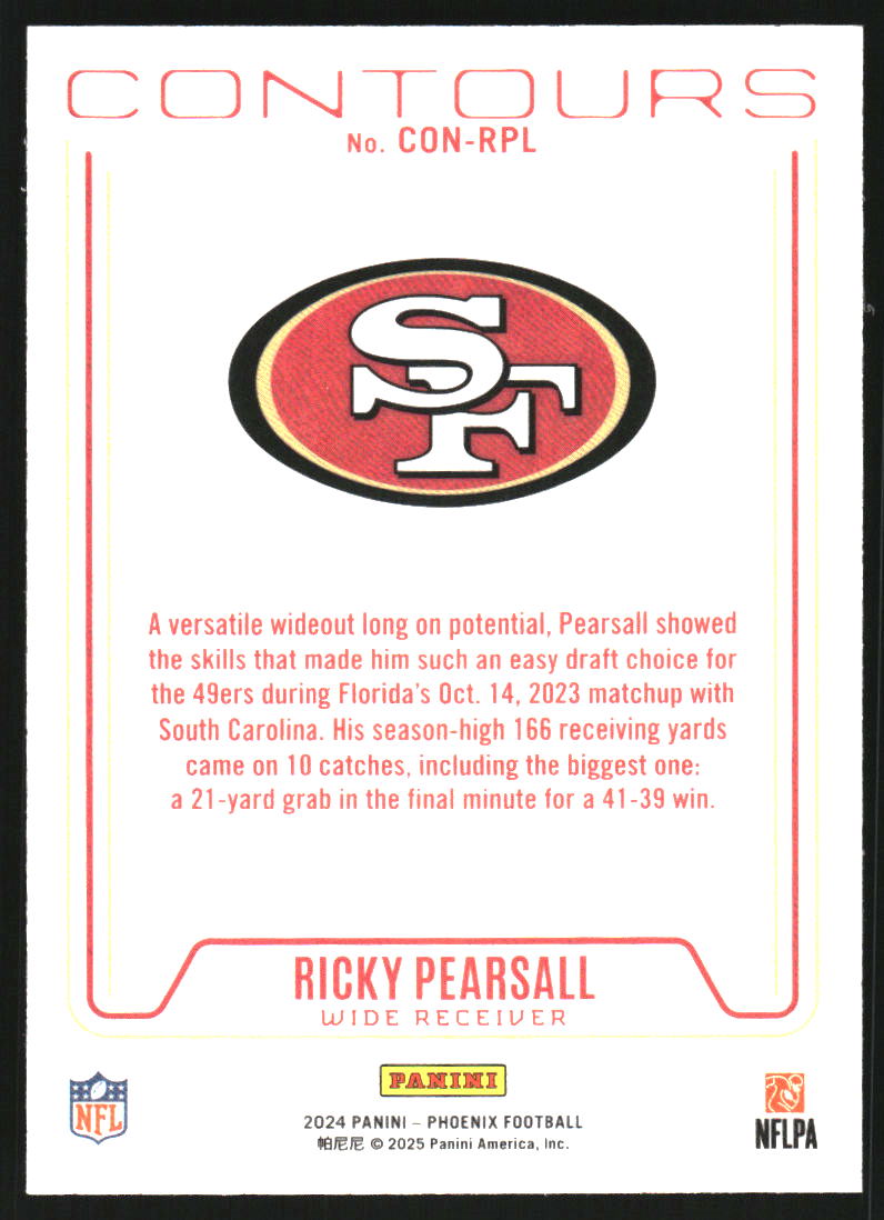 2024 Panini Phoenix Contours #26 Ricky Pearsall