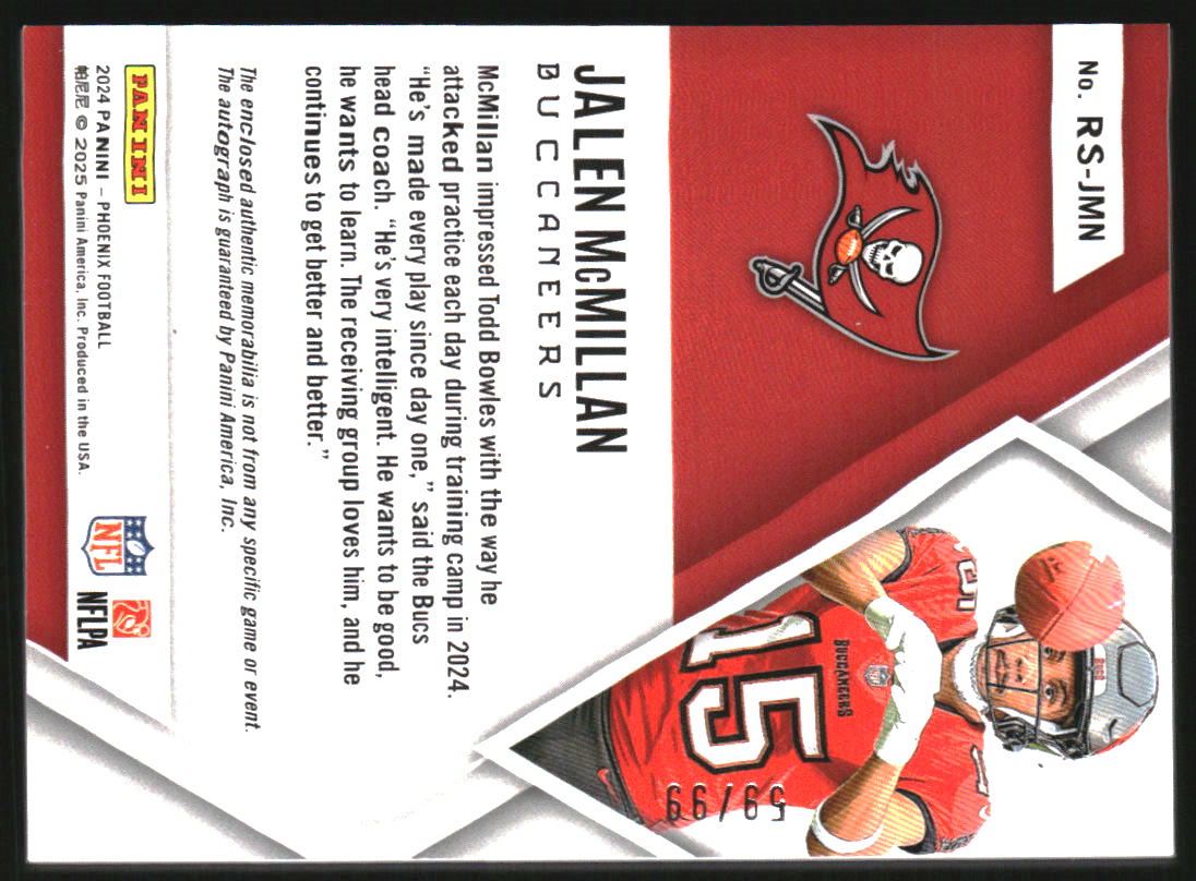 2024 Panini Phoenix Rookie Silhouettes Red #31 Jalen McMillan Jersey /99