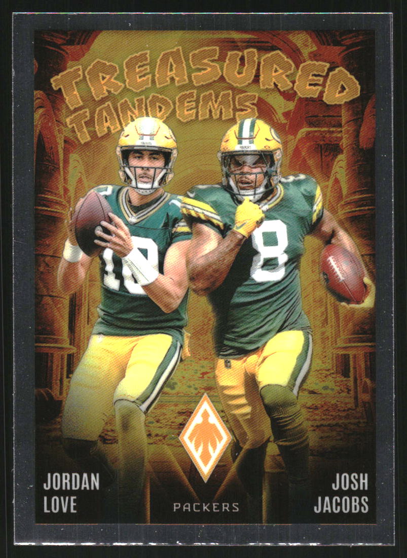 2024 Panini Phoenix Treasured Tandems #14 Jordan Love Josh Jacobs