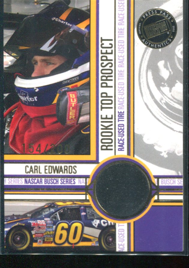 2005 Press Pass Top Prospects Memorabilia #CET Carl Edwards Tire