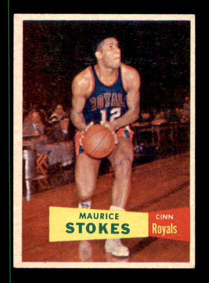 1957-58 Topps #42 Maurice Stokes DP RC UER/Text refers to NFL Record