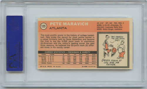 1970-71 Topps #123 Pete Maravich RC back image