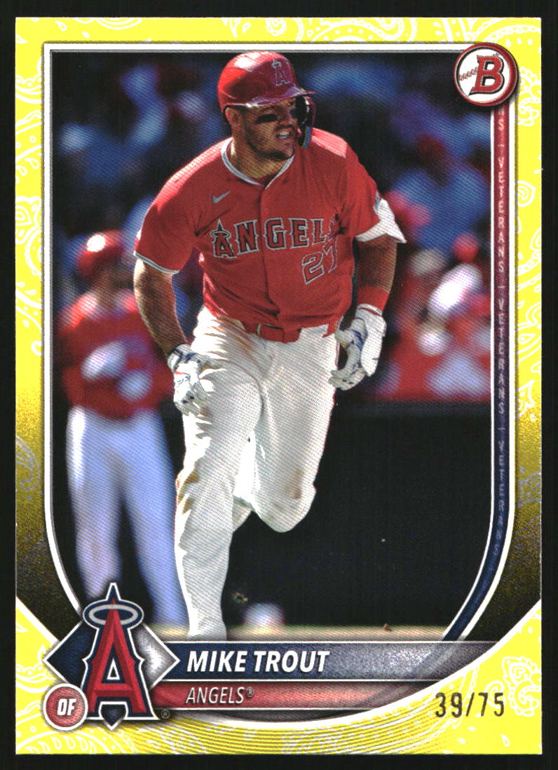 2025 Bowman Yellow Pattern #1 Mike Trout