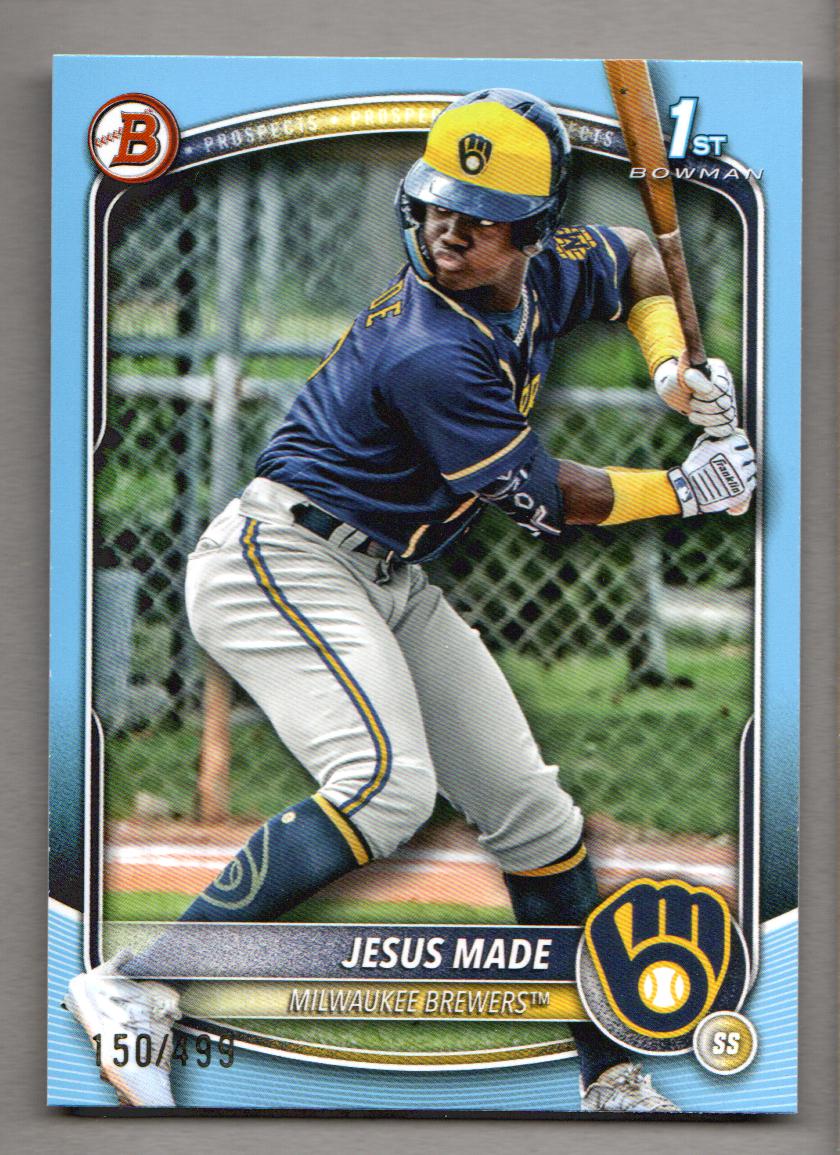2025 Bowman Prospects Baseball Sky Blue #BP-66 Jesus Made /499
