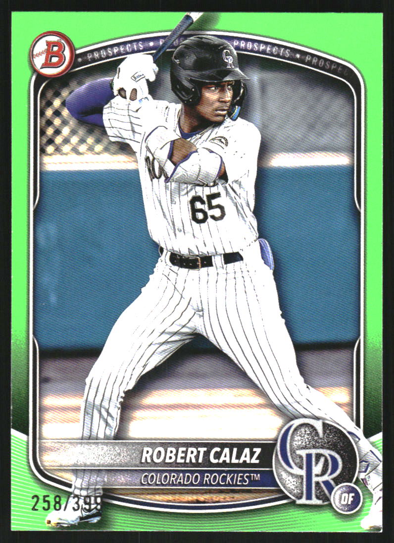 2025 Bowman Prospects Neon Green #BP40 Robert Calaz