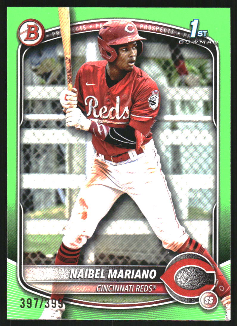2025 Bowman Prospects Neon Green #BP99 Naibel Mariano