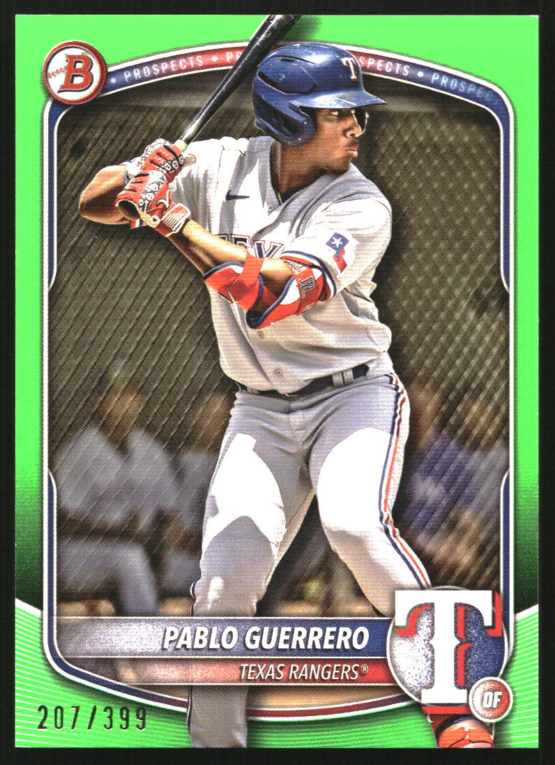 2025 Bowman Prospects Neon Green #BP144 Pablo Guerrero
