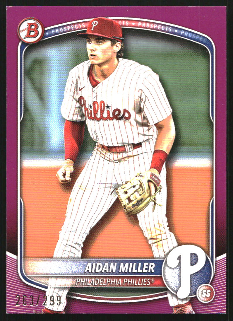 2025 Bowman Prospects Fuchsia #BP54 Aidan Miller