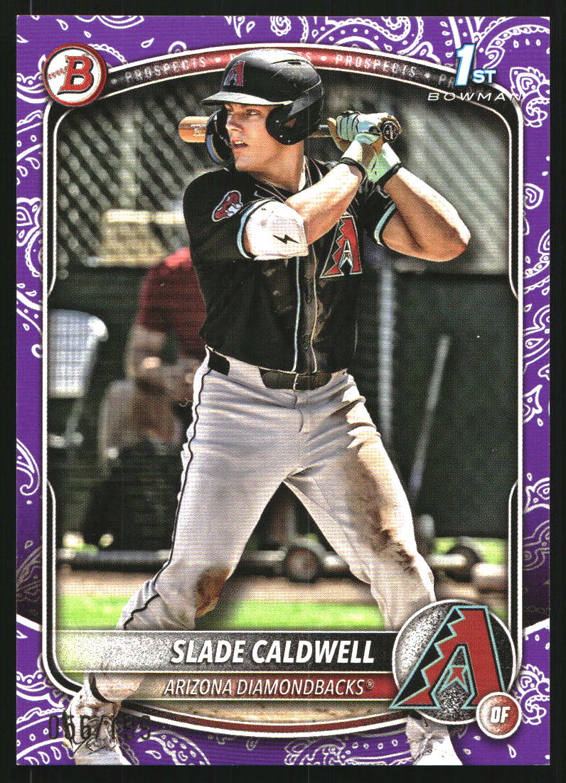 2025 Bowman Prospects Purple Pattern #BP21 Slade Caldwell