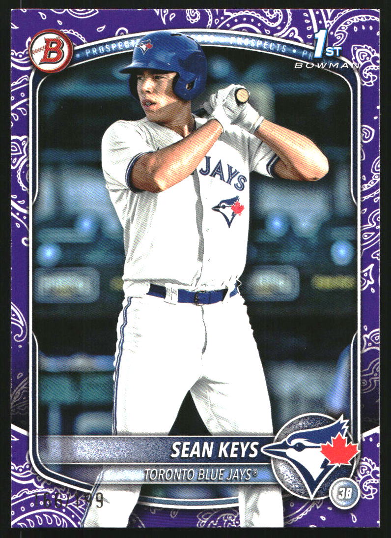 2025 Bowman Prospects Purple Pattern #BP89 Sean Keys