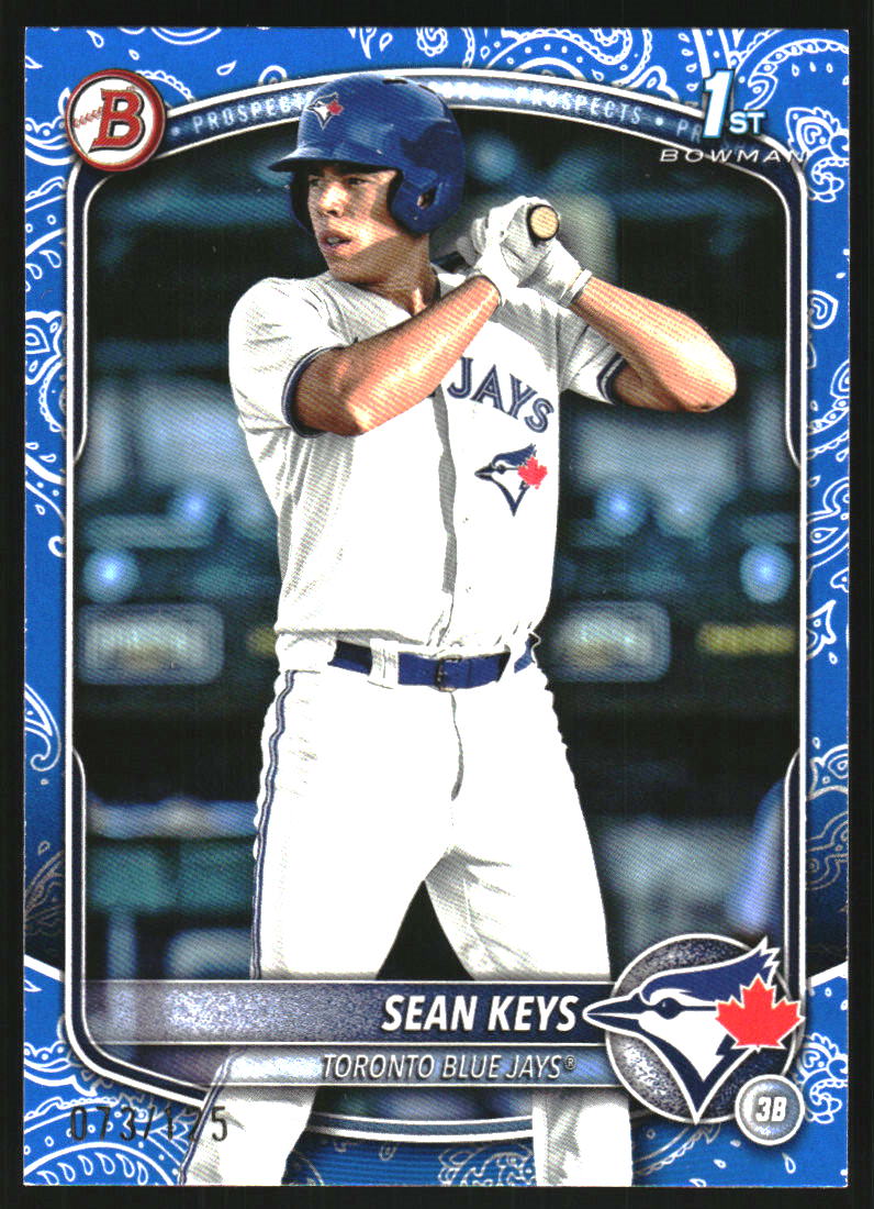 2025 Bowman Prospects Blue Pattern #BP89 Sean Keys /125