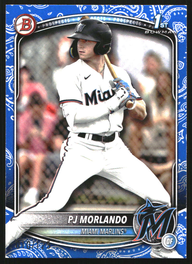 2025 Bowman Prospects Blue Pattern #BP91 PJ Morlando