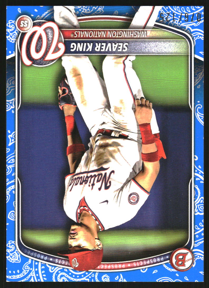 2025 Bowman Prospects Blue Pattern #BP93 Seaver King